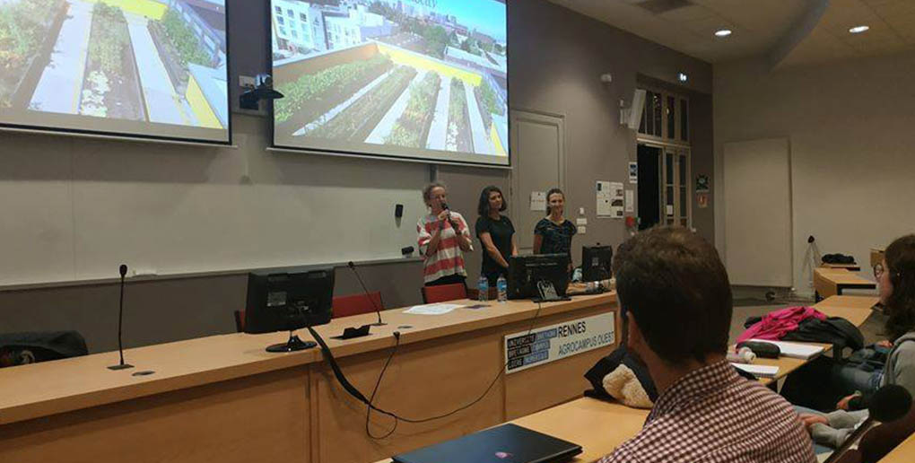 L'équipe d'AgroVeloCity en conférence à Rennes. 