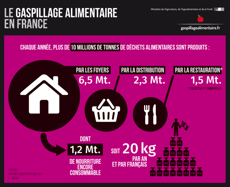 les chiffres du gaspillage alimentaire en France