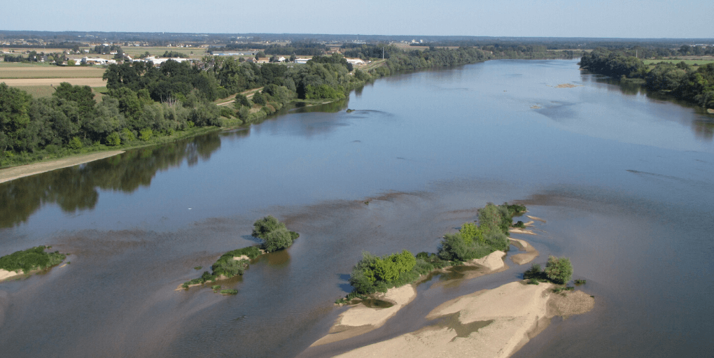 vue aérienne de la Loire