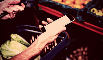 smartphone achat alimentaire